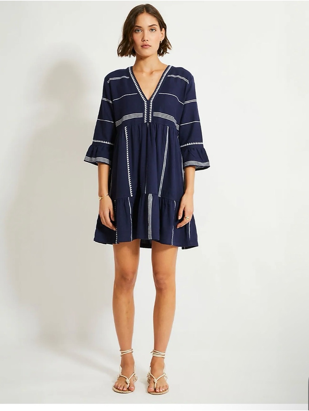 lemlem Hanna Flutter Dress 100% Cotton